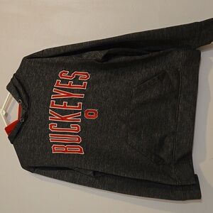 Ohio State Buckeyes Scarlet And Gray Hoodie Size Medium